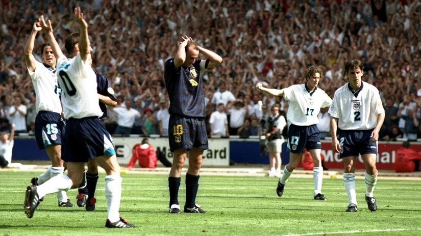 Classic: England v Scotland in the 1996 European championship (©Gallo Images)