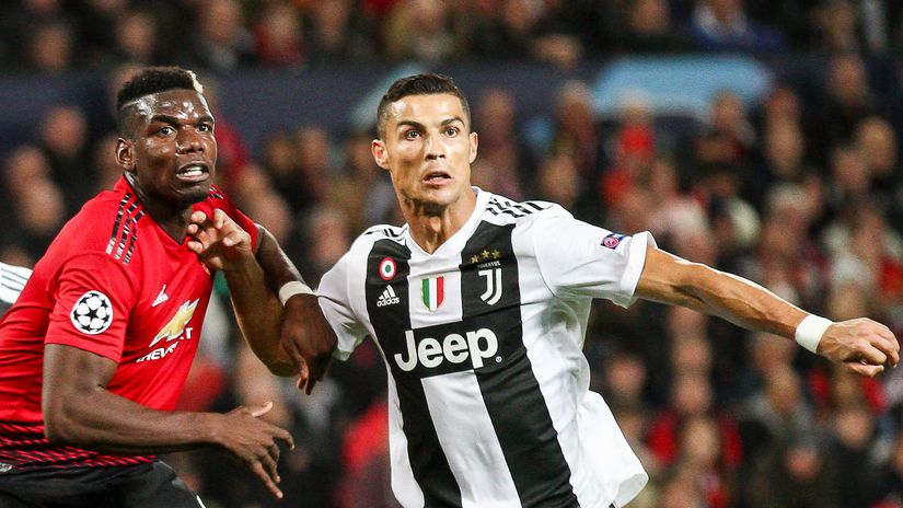 Paul Pogba & Cristiano Ronaldo (©AFP)