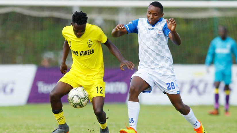 Erick Gichimu closes down Wazito's Fidel Origa © Mozzart Sport
