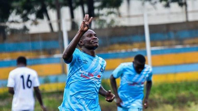 Emoni celebrating a goal @KisumuAllStars 