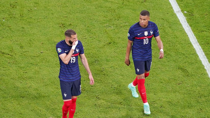 Karim Benzema & Kylian Mbappe (©AFP)