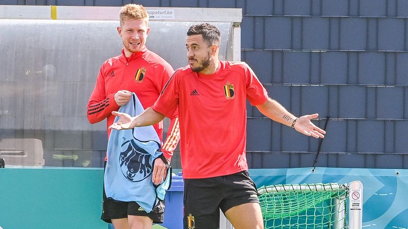 Kevin De Bruyne & Eden Hazard (©AFP)