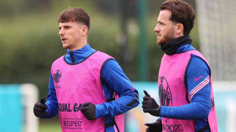 Mason Mount and Ben Chilwell on practice (©)