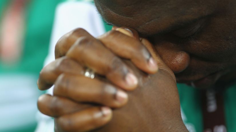 Daniel Amokachi at the 2010 FIFA World Cup (©Lars Baron/Getty Images)