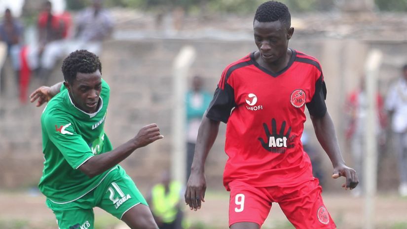 Melvin 'Shashu' Macharia (R) and KCB's Martin Nderitu© Mozzart sport