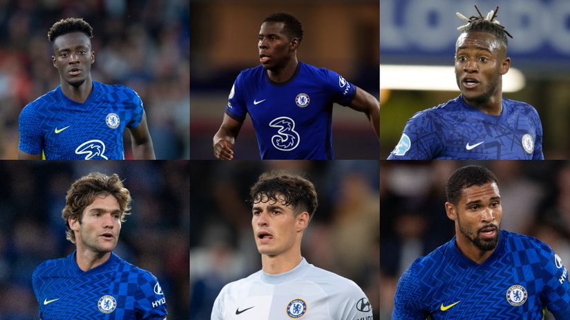 Abraham, Zouma, Batshuayi, Alonso, Kepa, Loftus-Cheek (©Gallo Images)