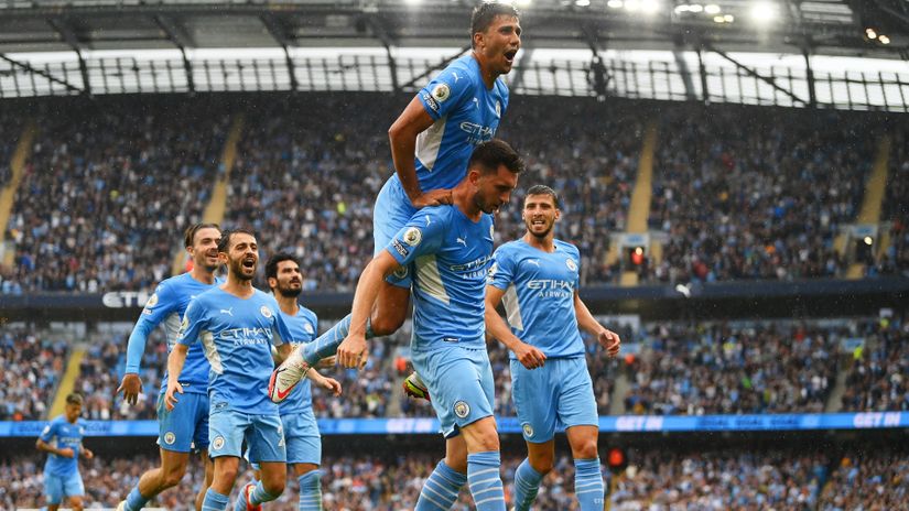 City players celebrate the victory (©Michael Regan/Getty Images)