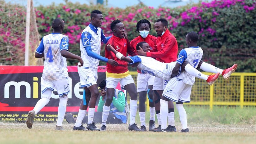 Bidco players celebrate after scoring a goal © Mozzart Sport