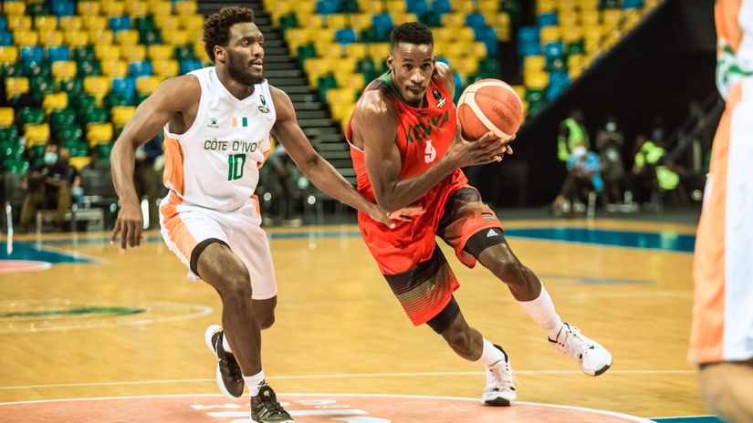 Kenya's Tylor Ongwae in action against Ivory Coast 