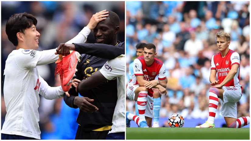 Happy Son and Xhaka and Odegaard in despair (Marc Atkins/Getty Images - Catherine Ivill/Getty Images)