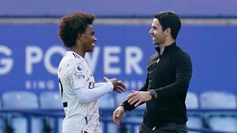 Willian & Arteta (©Gallo Images)