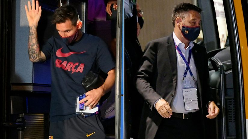 Messi and Bartomeu in 2020 (©AFP)