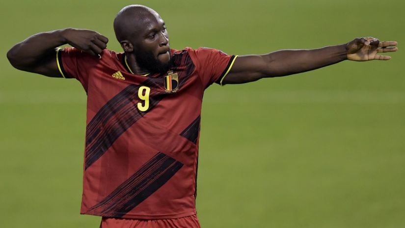 Romelu Lukaku celebrates for Belgium (©ANP Sport via Getty Images)