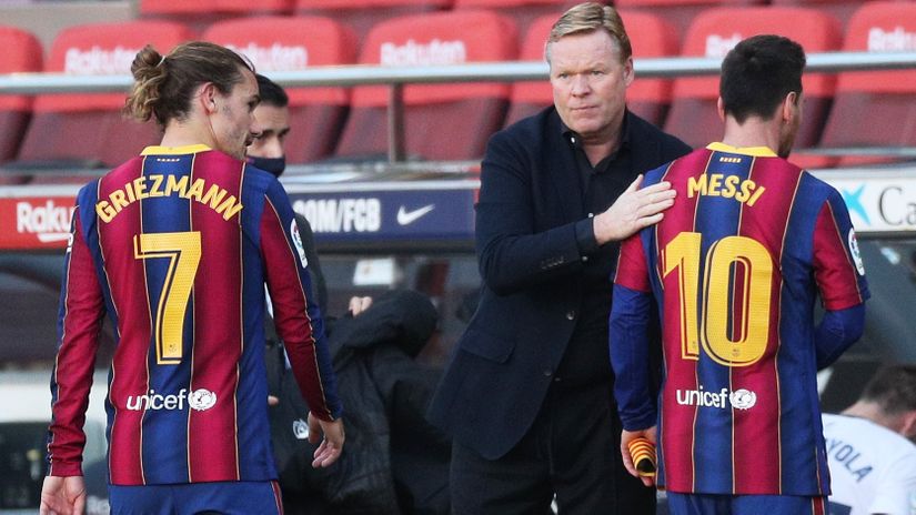 Koeman's farewell to Messi and Griezmann (©REUTERS/Albert Gea)