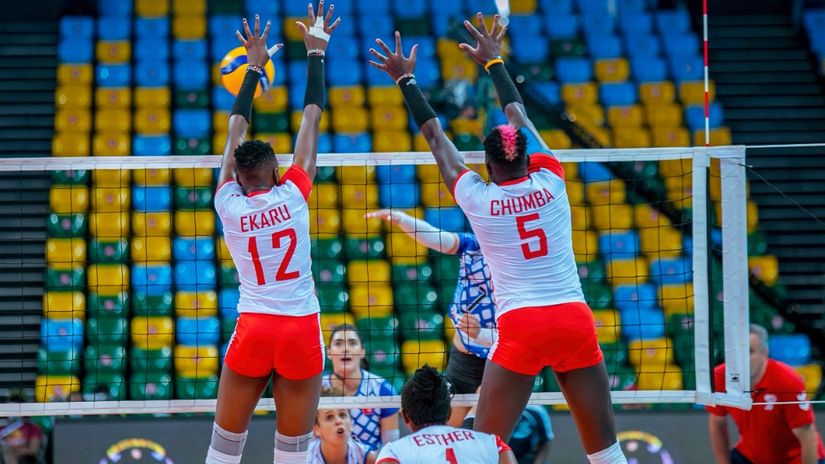 Malkia Strikers in action against Tunisia. 