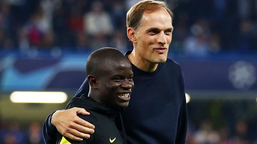 Thomas Tuchel with Ngolo Kante (©REUTERS/Hannah Mckay)