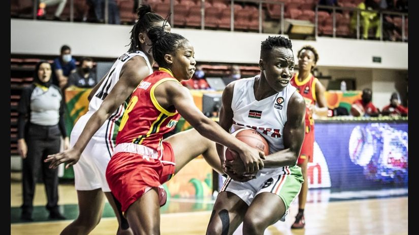 Kenya Lionesses in action against Mozambique 