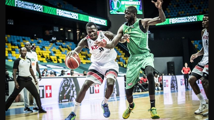 Ariel Okall in action for Kenya Morans at the AfroBasket © FIBA Africa 