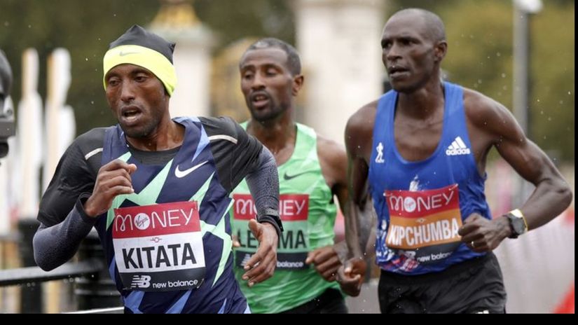Shura Kitata on his way to winning the 2020 London Marathon © Courtesy