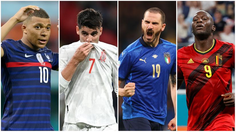 Mbappe, Morata, Bonucci, Lukaku (©Gallo images)