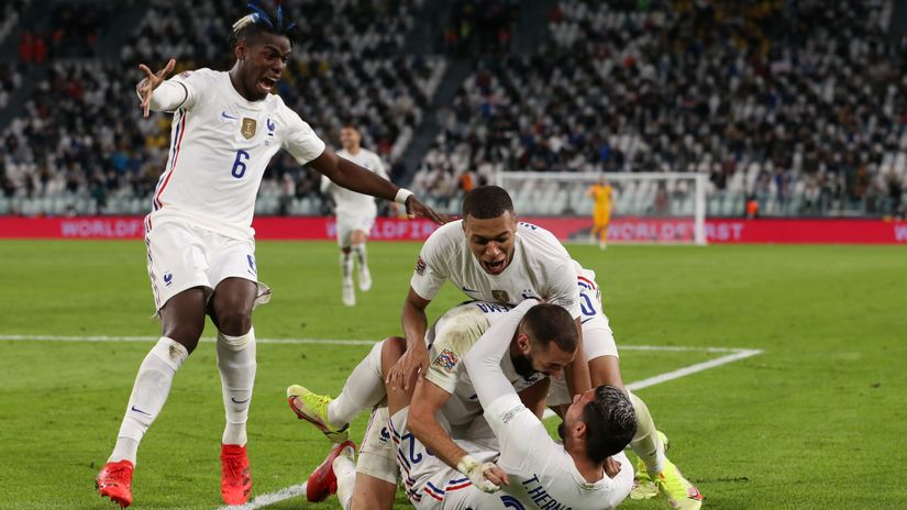 France footballers celebrating (©Gallo Images)