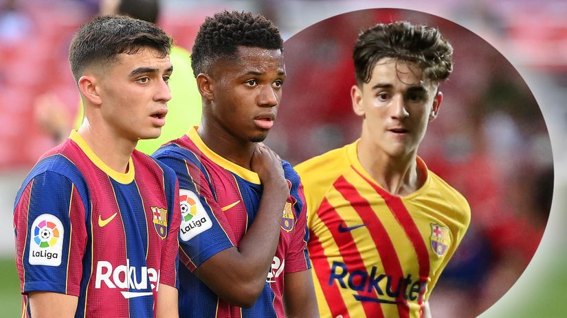 Pedri, Ansu Fati and Gavi (©AFP)