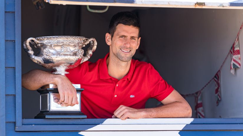 Novak Djokovic after winning the previous Australian Open (©Gallo Images)