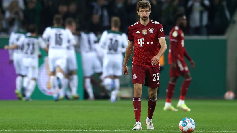Muller during the Monchengladbach tie (©Lars Baron/Getty Images)