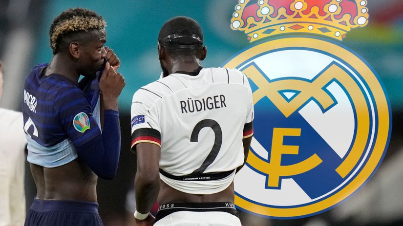 Future teammates? Paul Pogba and Antonio Rudiger (©AFP)