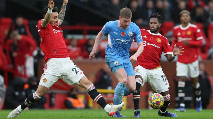 De Bruyne against Man United (©Gallo Images)