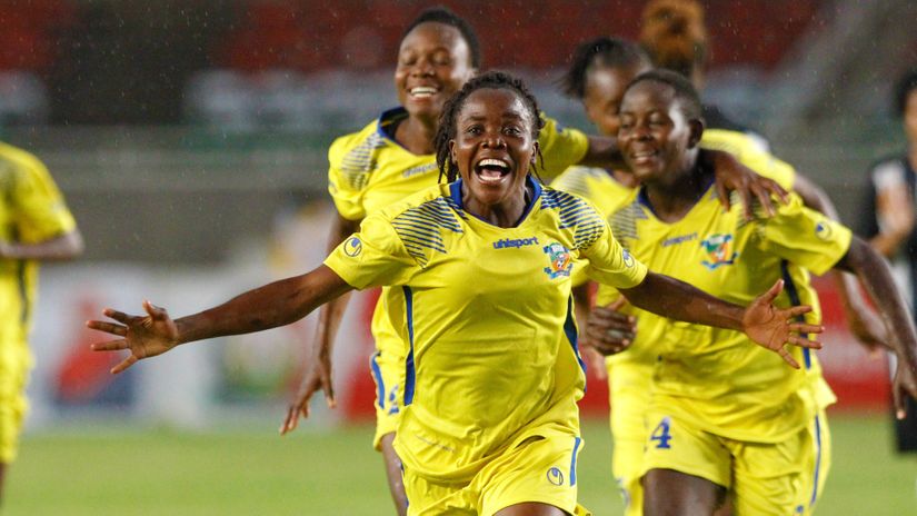 Vihiga Queens players celebrate a goal ©️ Mozzart Sport