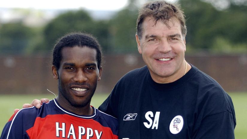 Evergreen: Jay-Jay Okocha and Sam Allardyce in 2003 (©Gallo Images)