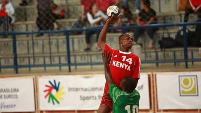 Kenya Deaf Handball men's team in past action © Courtesy 