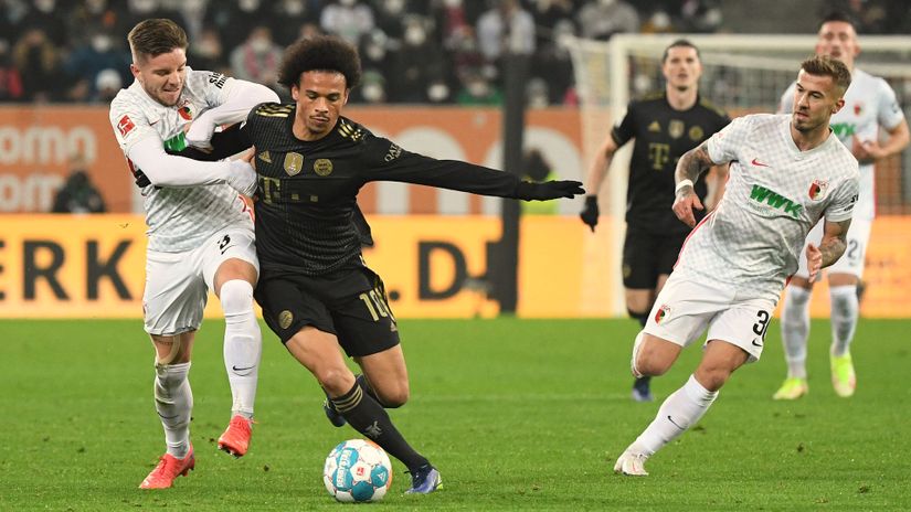 Leroy Sane was powerless against Augsburg (©AFP)
