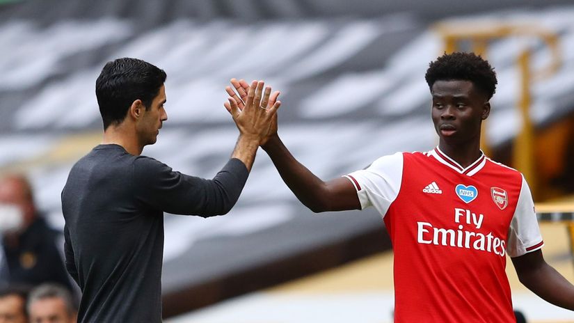 Arteta & Saka (©Gallo Images)