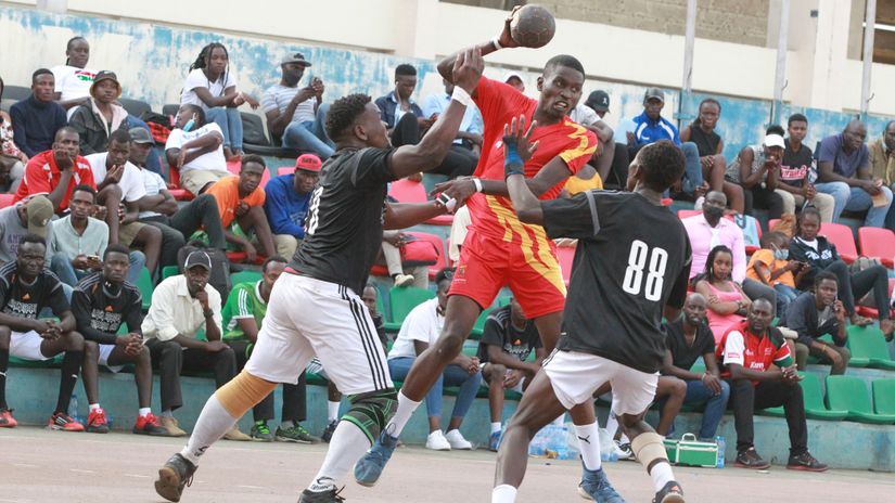 Black Mamba (In black) in action against Strathmore in the KHF league 