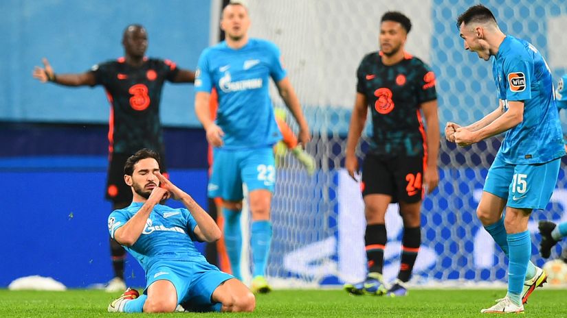 Chelsea conceded three at Zenit (©AFP)