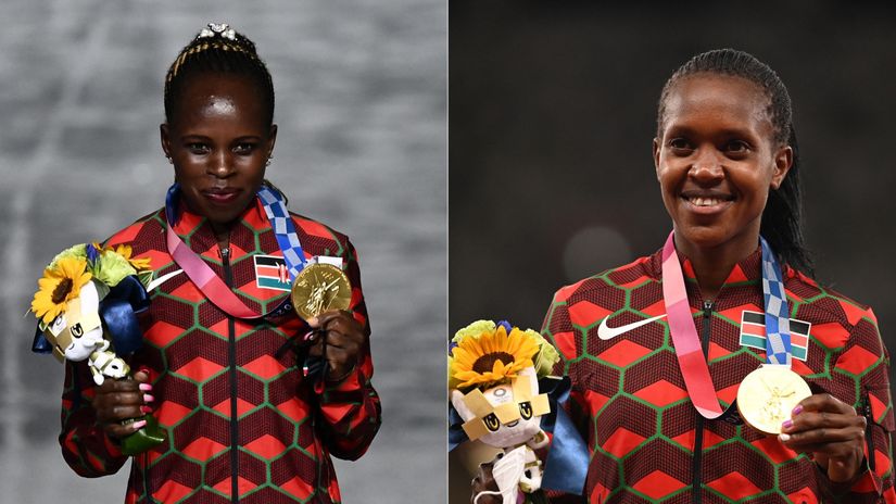  Peres Jepchirchir, Faith Kipyegon © AFP