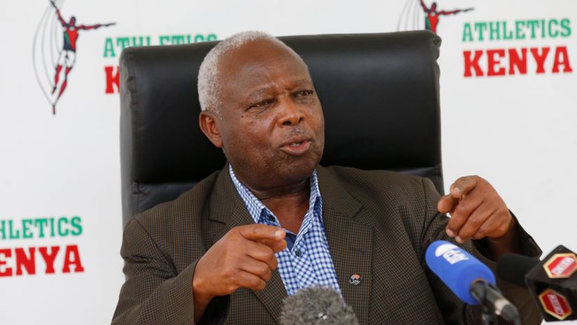 Athletics Kenya president Lt Gen (Rtd) Jackson Tuwei