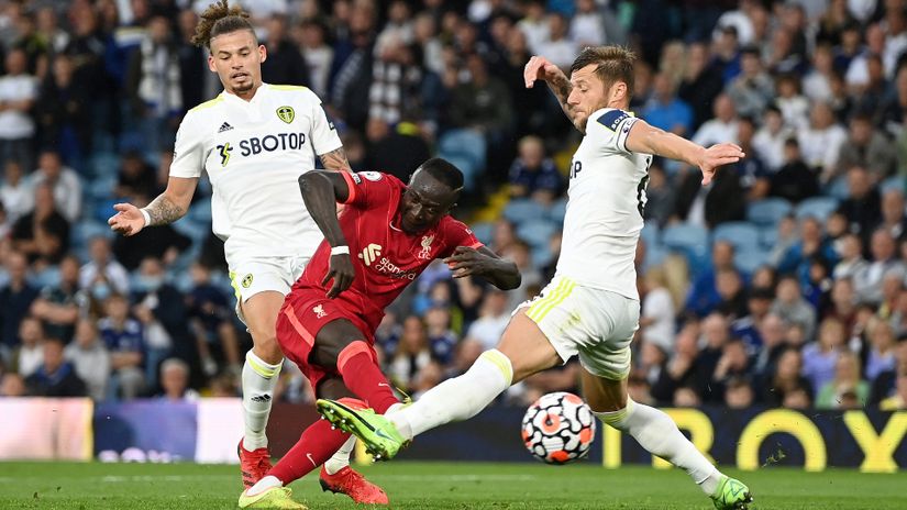 Sadio Mane in action against Leeds (©Shaun Botterill/Getty Images))