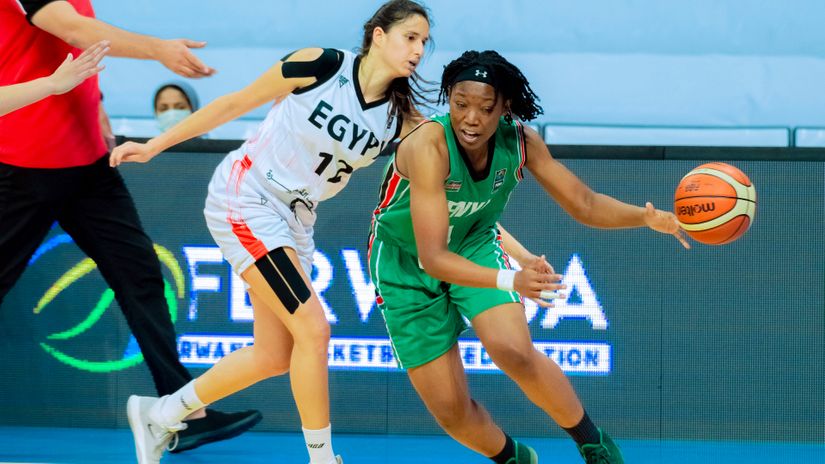 Victoria Reynolds in action for Lionesses against Egypt 