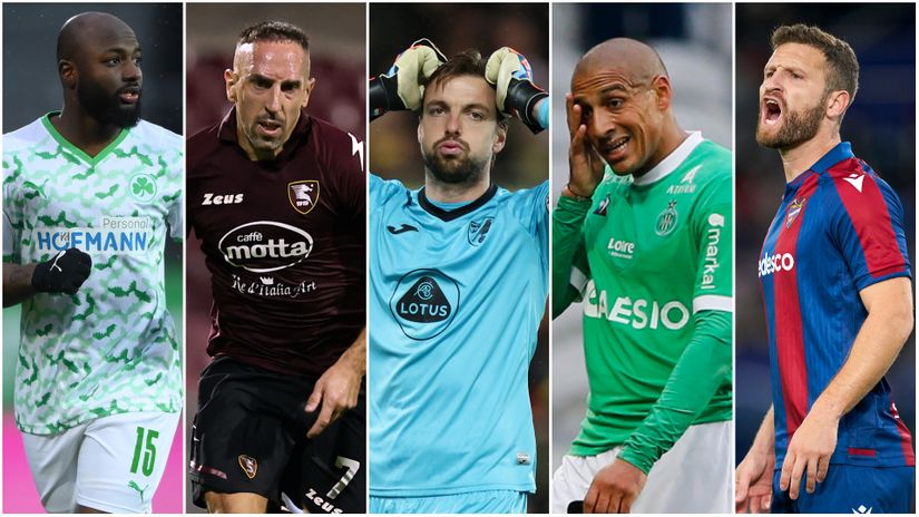 Jetro Willems - Greuther Furth, Franck Ribery - Salernitanam Tim Kruul - Norwich, Wahbi Khazri - Saint Etienne, Shkodran Mustafi - Levante (©Gallo images)