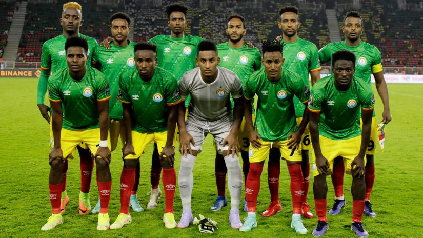 Ethiopia starting XI ahead of their maiden game (©REUTERS/Mohamed Abd El Ghany)