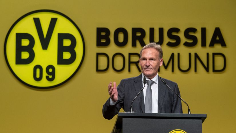 Hans-Joachim Watzke tries to defend his club's interests (AFP)