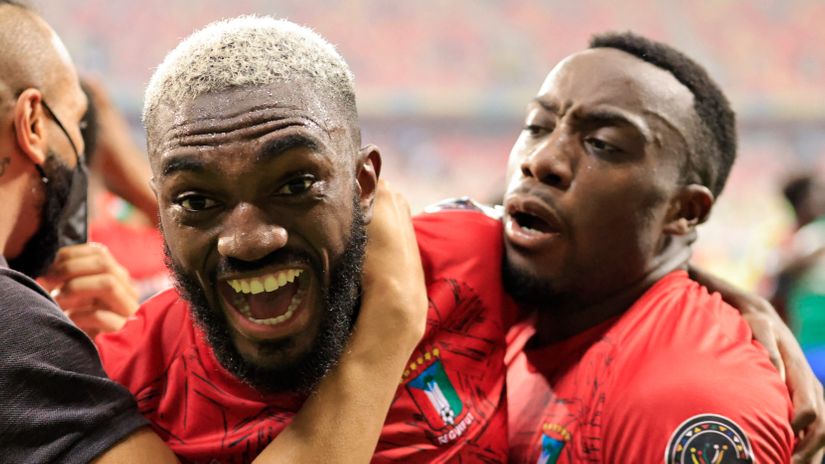 Obiang celebrating (©Gallo Images)