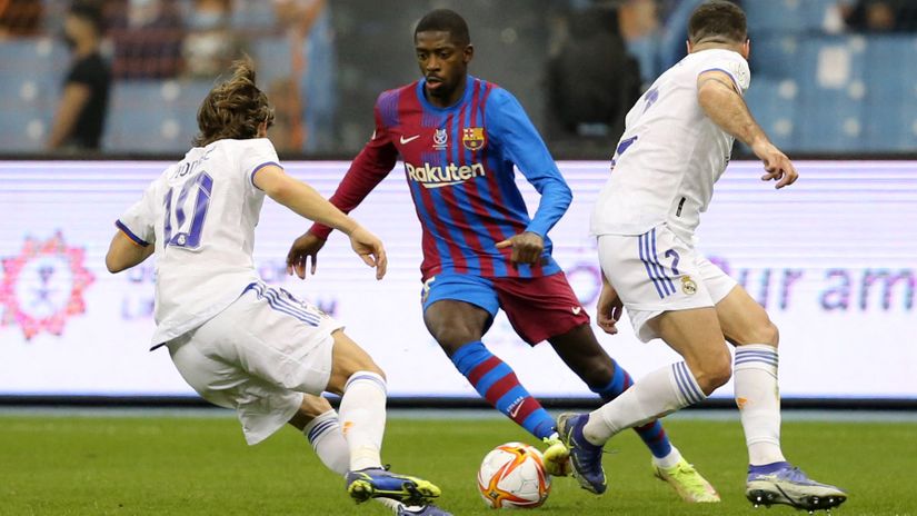 Ousmane Dembele against Real Madrid (©Gallo Images)