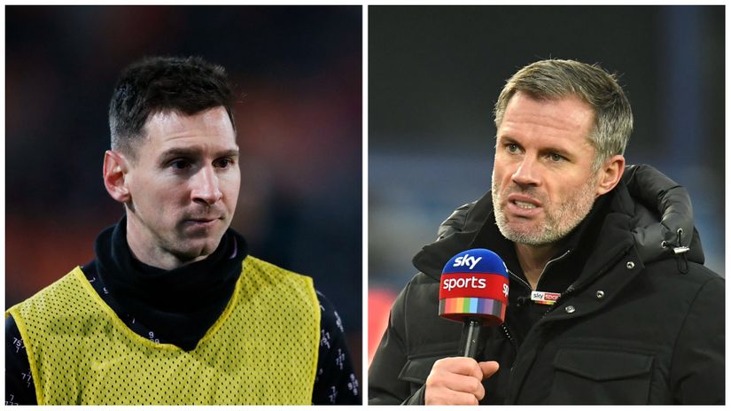 Lionel Messi & Jamie Carragher (©Gallo Images)