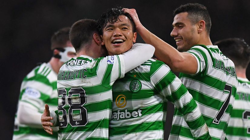 The Hoops are top of the table thanks to Reo Hatate (©AFP)