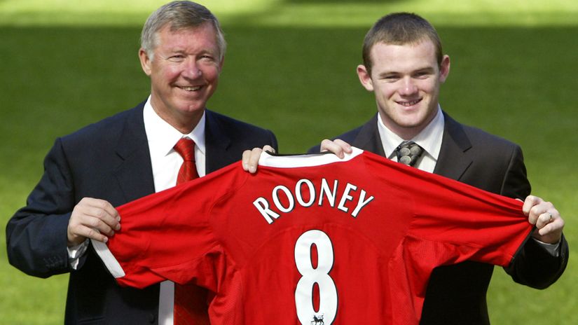 Sir Alex Ferguson and Wayne Rooney in 2004 (©Gallo Images)