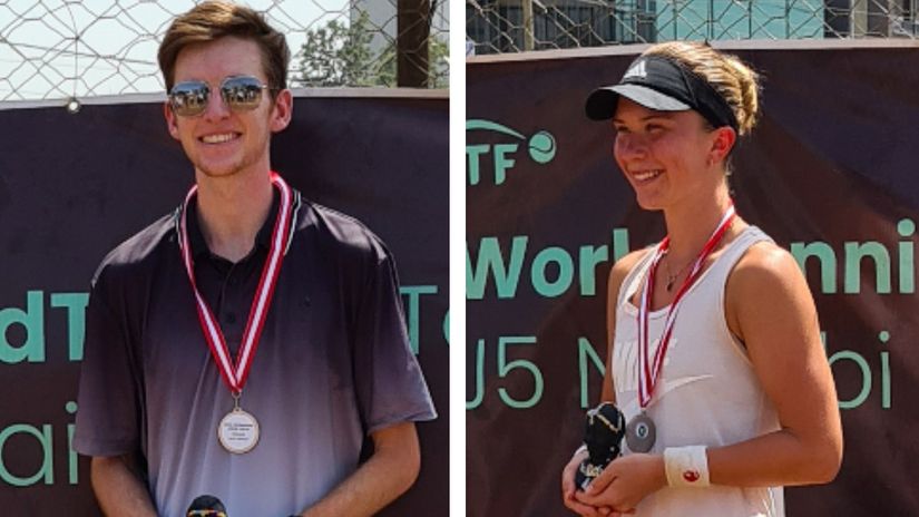 Tristan and Borkop pose with their titles © Mozzart Sport